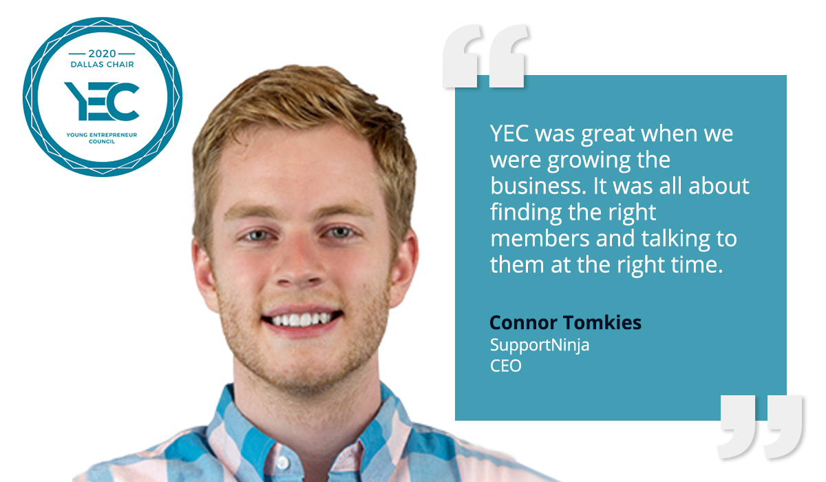 Connor Tomkies is YEC Dallas Group Chair