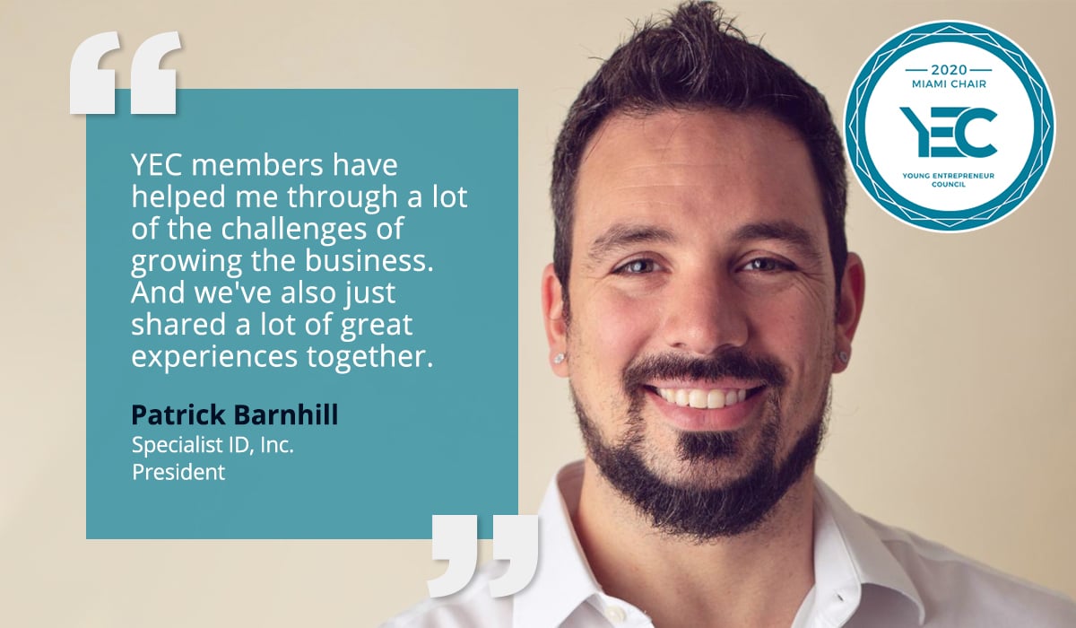 Patrick Barnhill is YEC Miami Group Chair