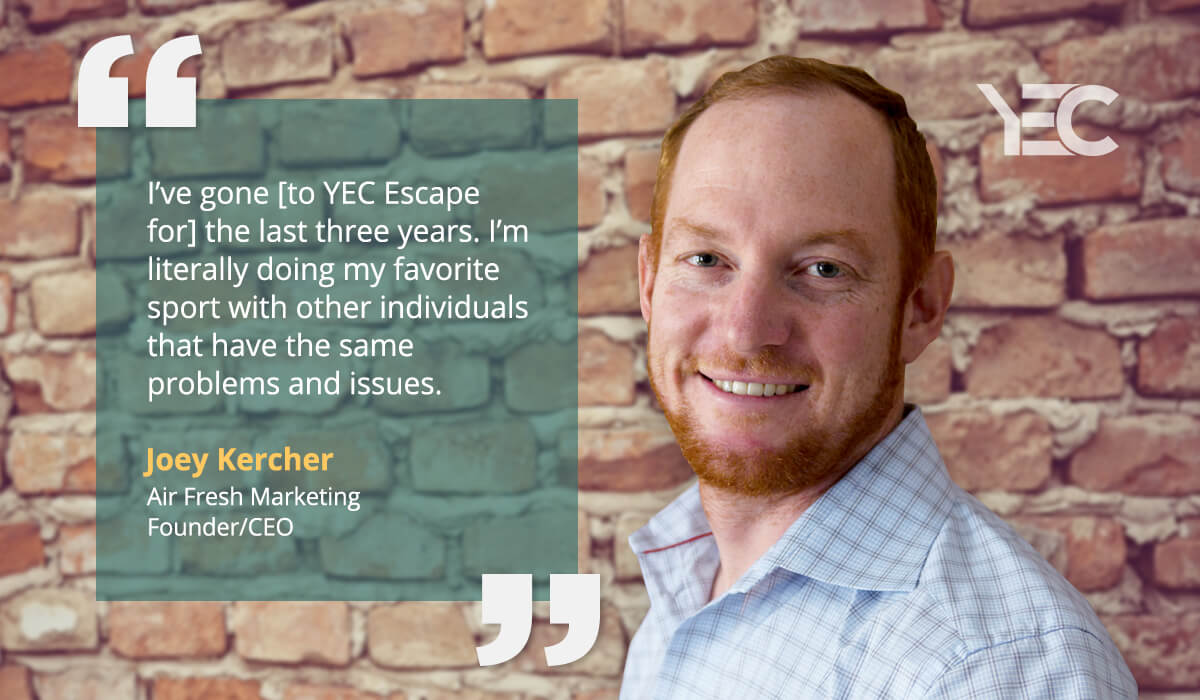 Experiential Marketer Joey Kercher Makes Life-Long Friends at Annual YEC Retreat